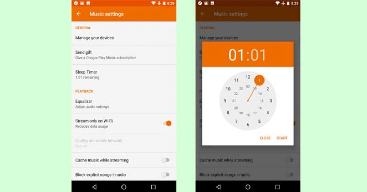 Google Play Music update adds a very useful sleep timer for songs and podcasts