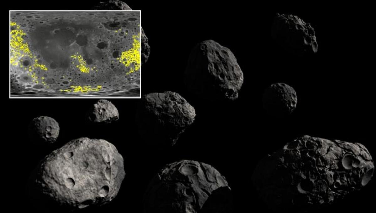 Asteroids pounding fractured Moons upper crust: Scientists