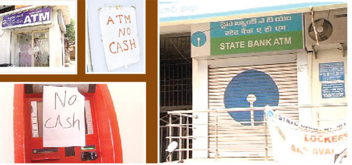 People suffer as banks, ATMs go cashless in Nizamabad