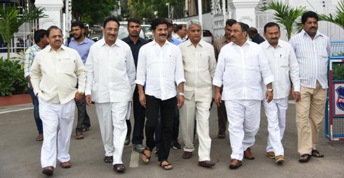 TDP leaders call on Guv, complain against Speaker