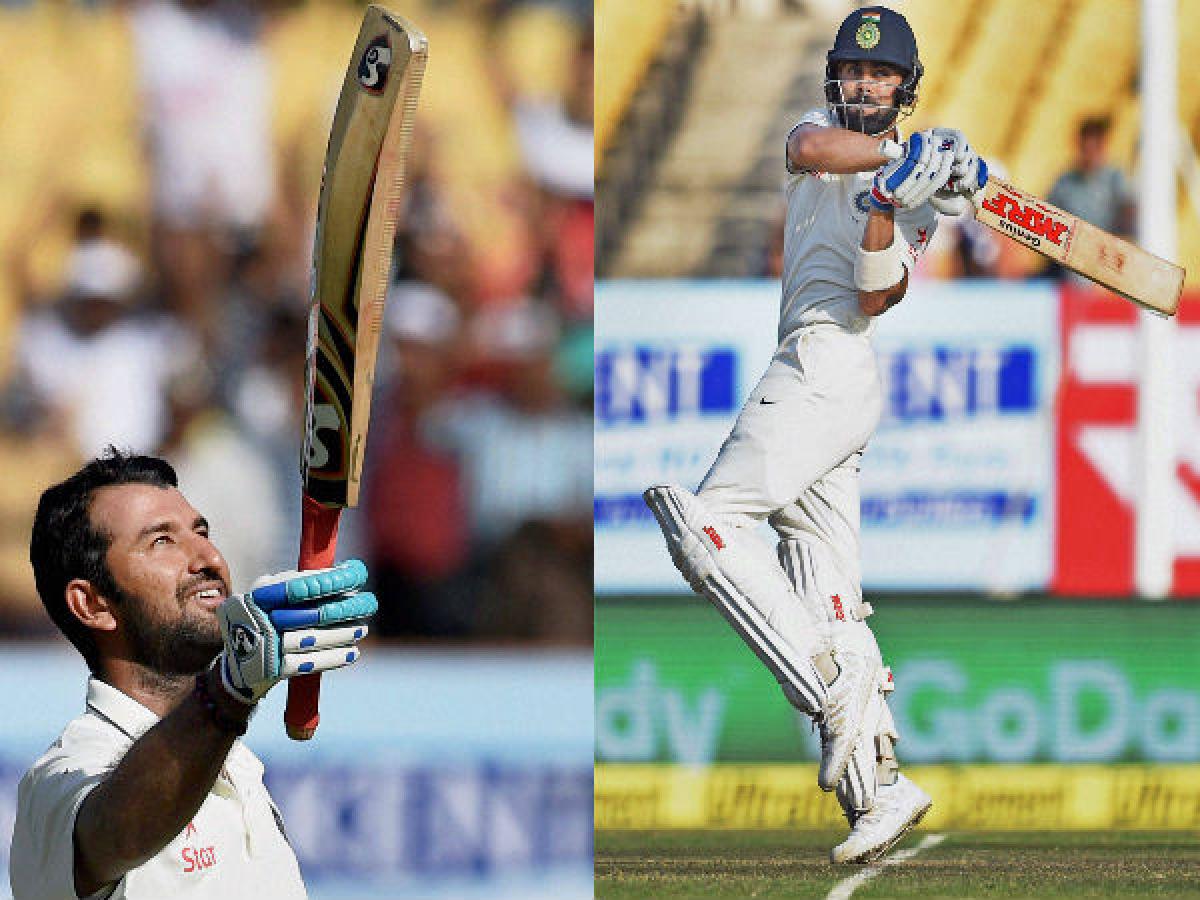 Kohli, Pujara centuries keep India in control