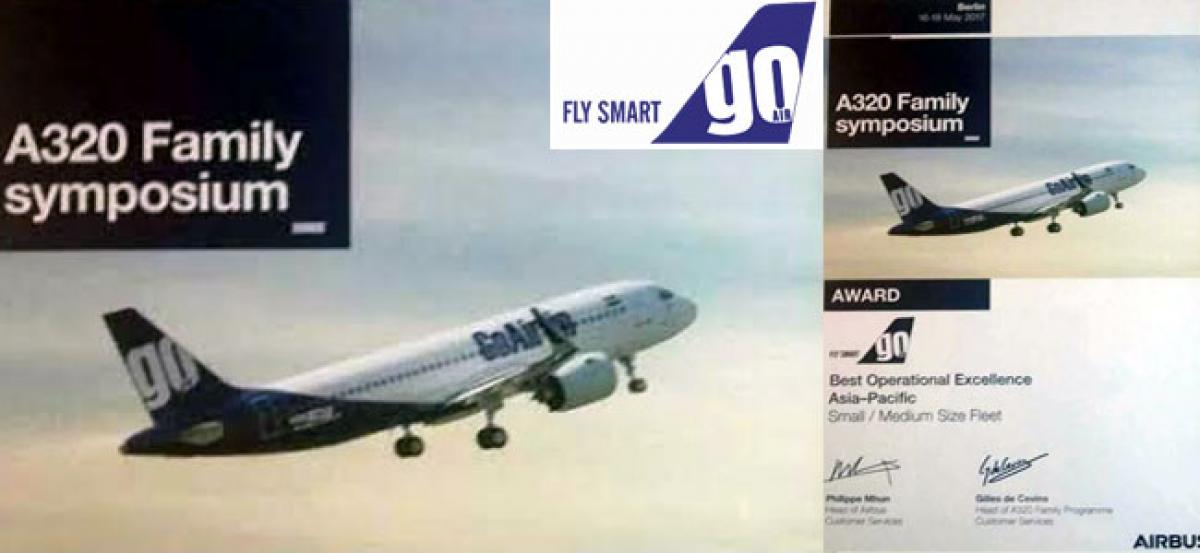 GoAir receives Best Operational Excellence Award from Airbus 3 times in a row at A320 family seminar