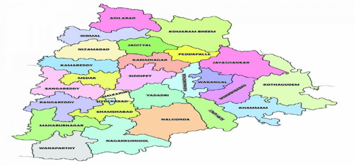 Telangana map redrawn; new dists a reality