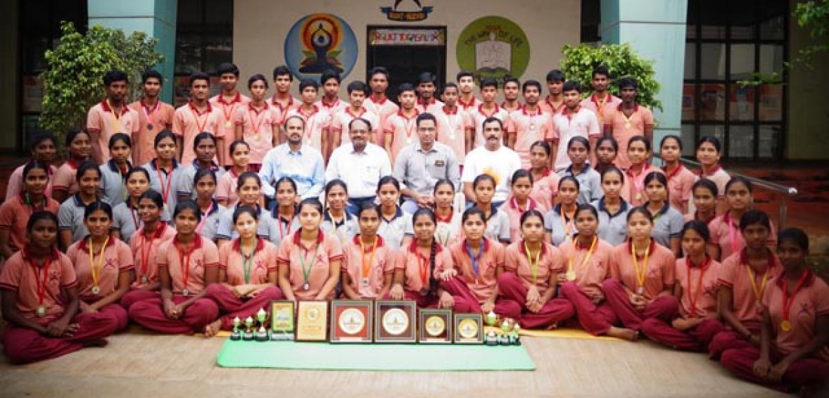 RGUKT-Nuzvid students excel in Yoga contests