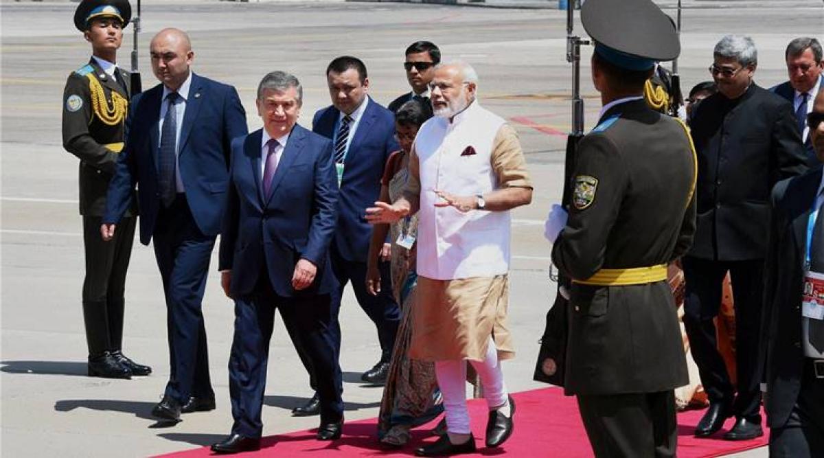 SCO summit: Modi arrives in Tashkent