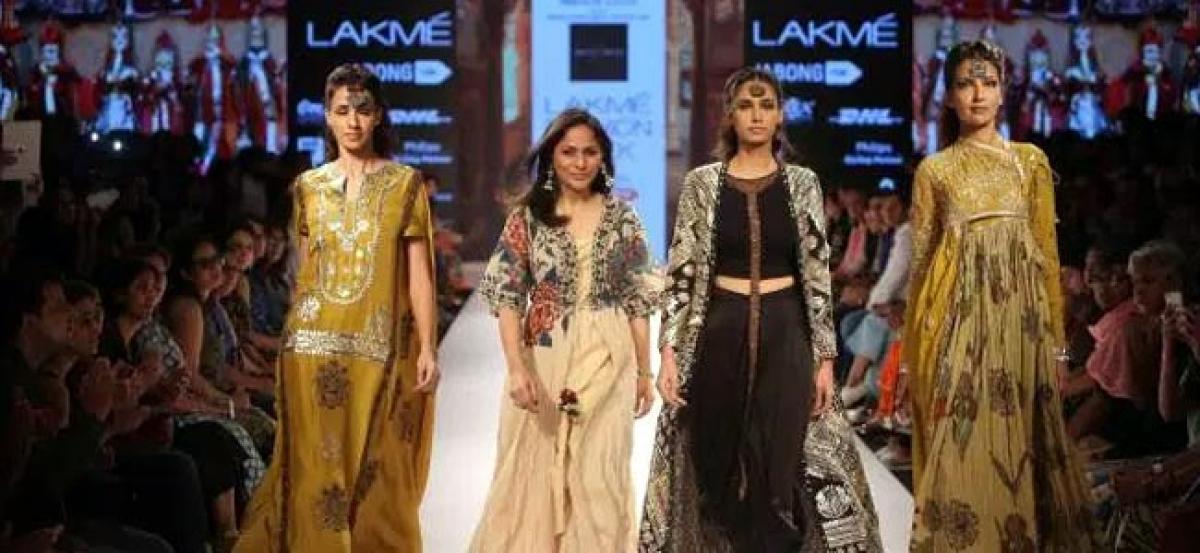 Fashion show for plus size women at LFW Winter Festive 2016