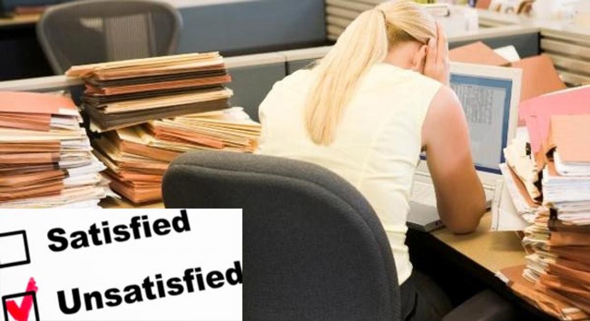 Low job satisfaction can hamper your mental health