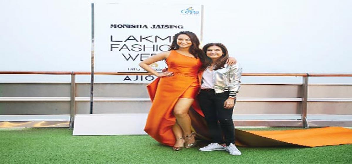 Sonakshi sashays for Monisha Jaising