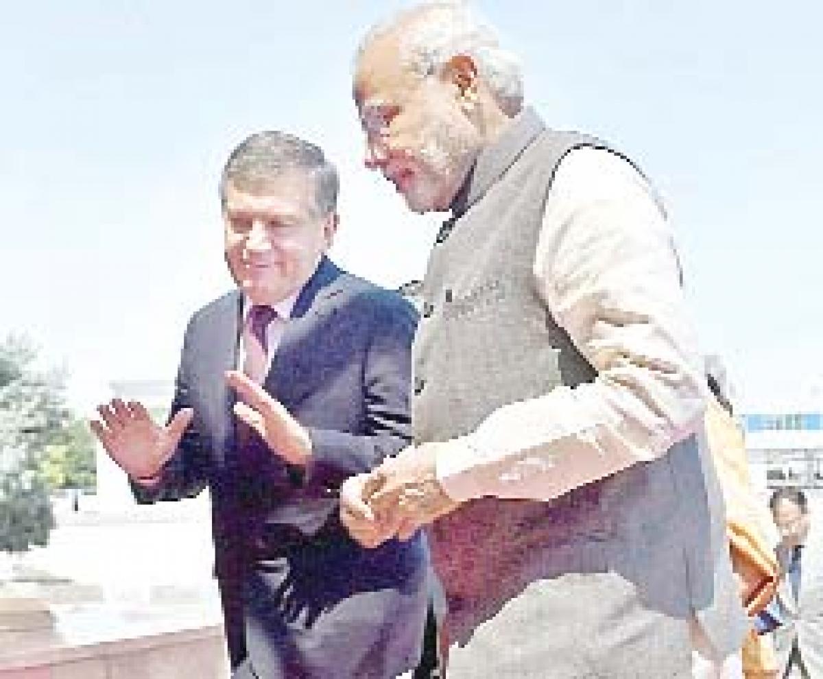 Modi talks terror, Afghan with Karimov