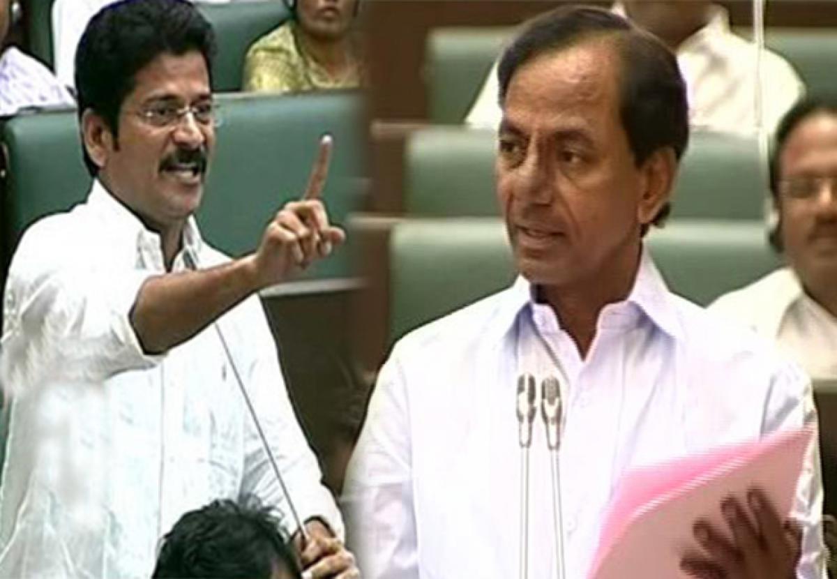 Revanth Reddy lashes out at KCR after suspension