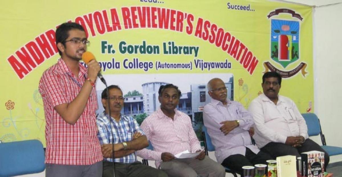 Book review session at Andhra Loyola College today