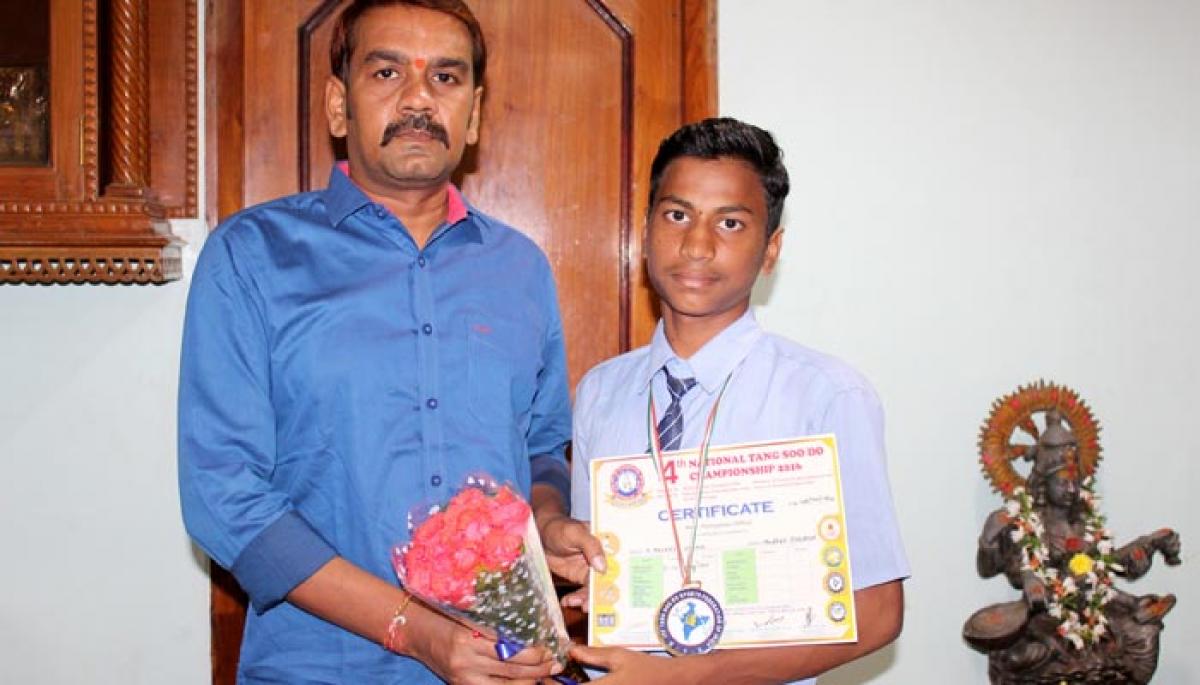 Bhashyam student bags gold medal