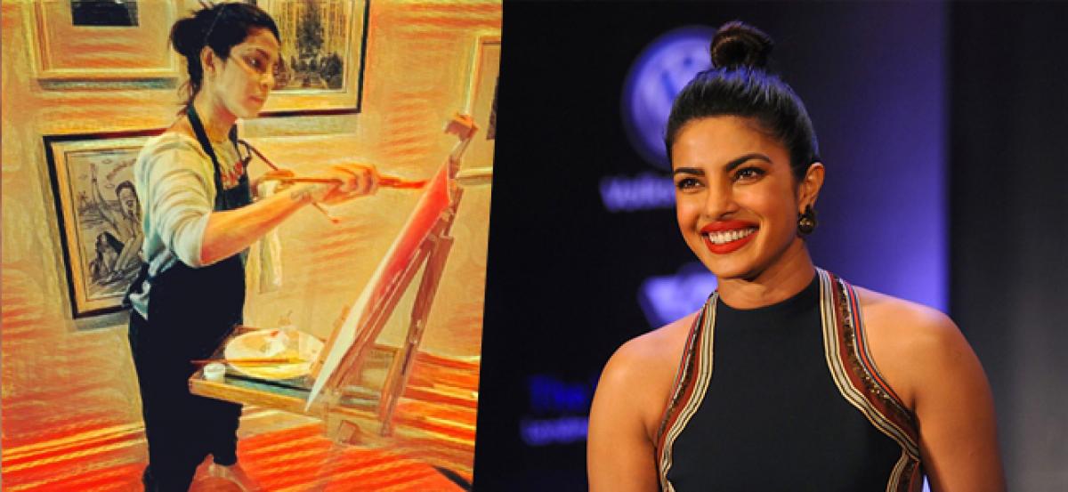 Priyanka Chopras date with canvas