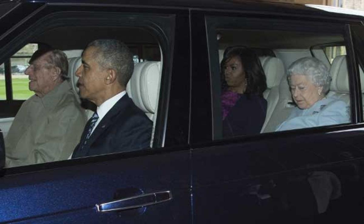 Obama Driven By Britains 94-Year-Old Prince Philip