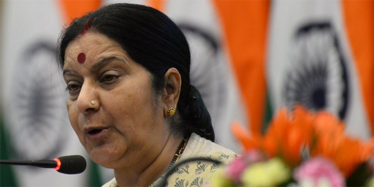 Sushma Swaraj defends daughter on Twitter