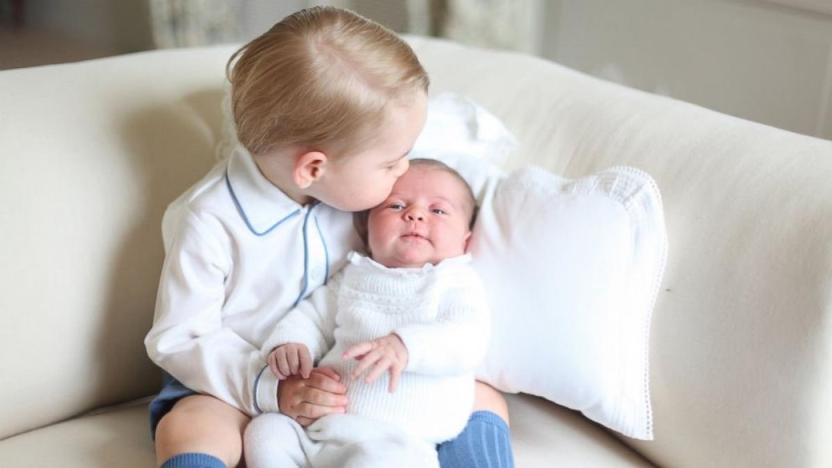 Prince George with Princess Charlotte pictures released