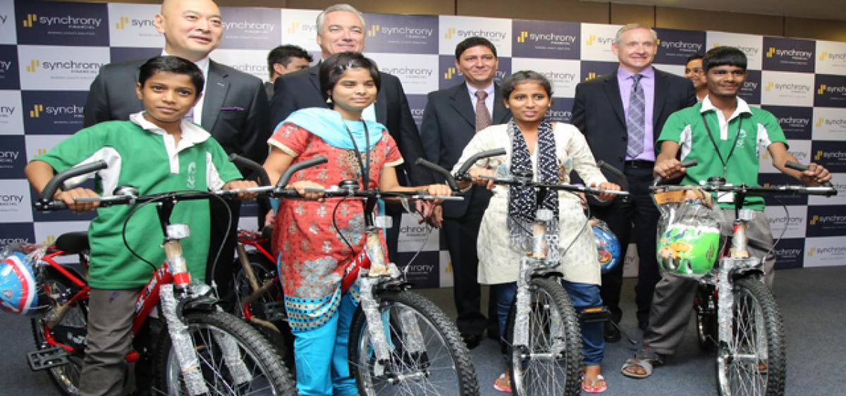 Synchrony donates bicycles to Don Bosco Foundation