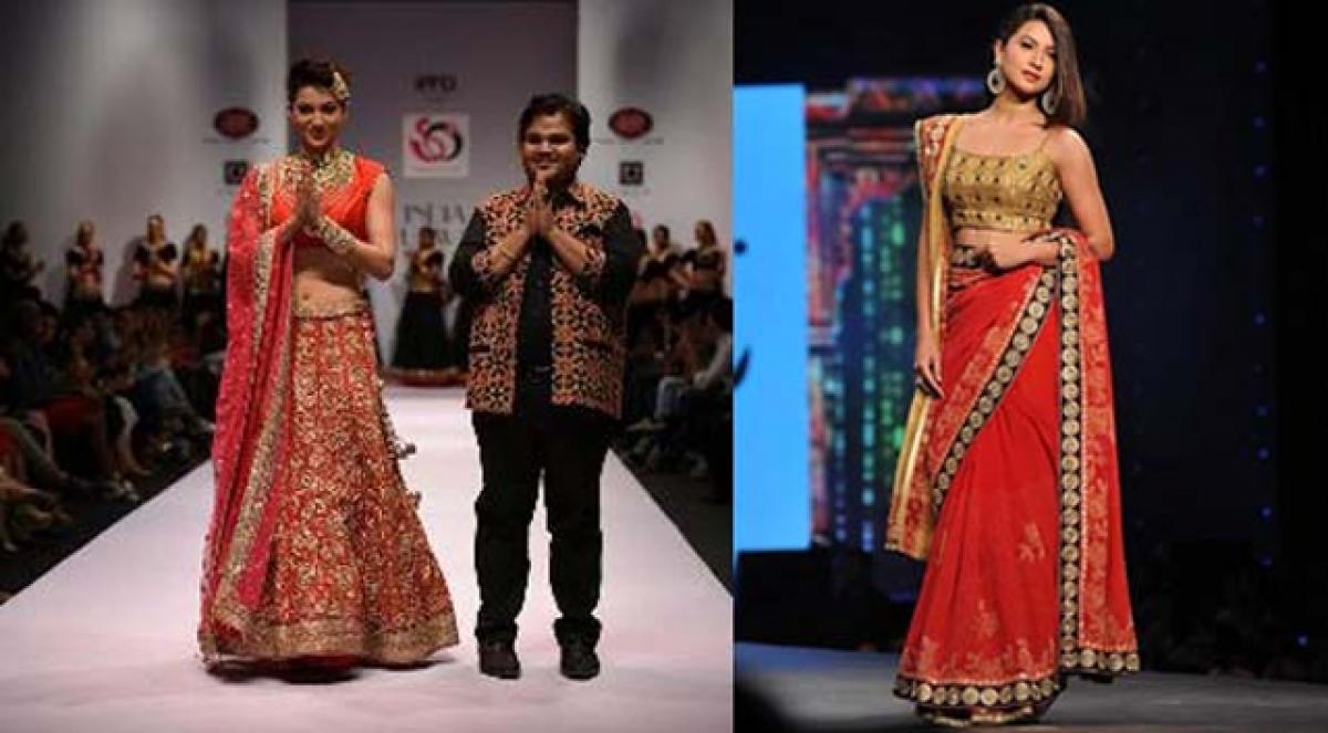 Gauhar Khan `jewels up` India Runway Week`s 2nd day