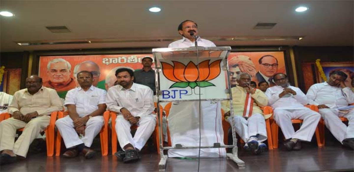 Venkaiah vents ire at Congress