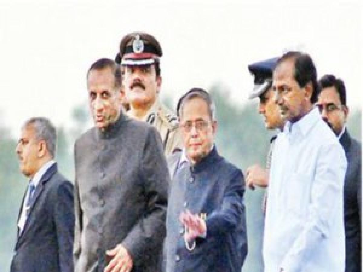 President Mukherjee leaves for Delhi