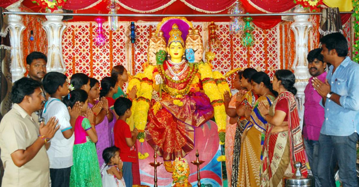 Pandals of Goddess Durga Devi more this festival