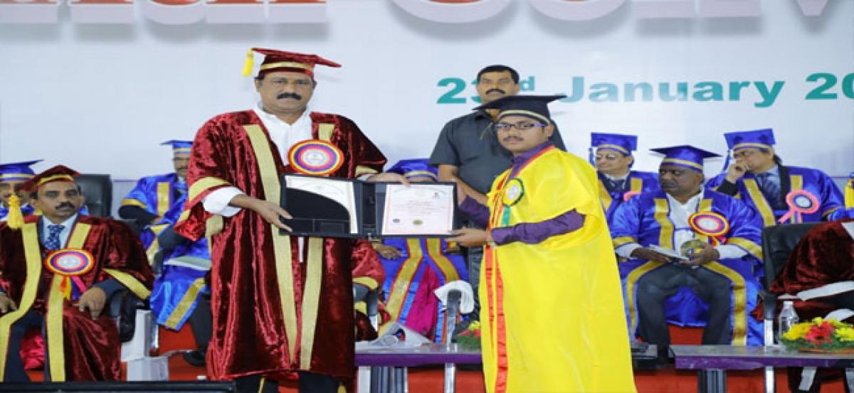 PACE student wins gold medal from JNTU-K