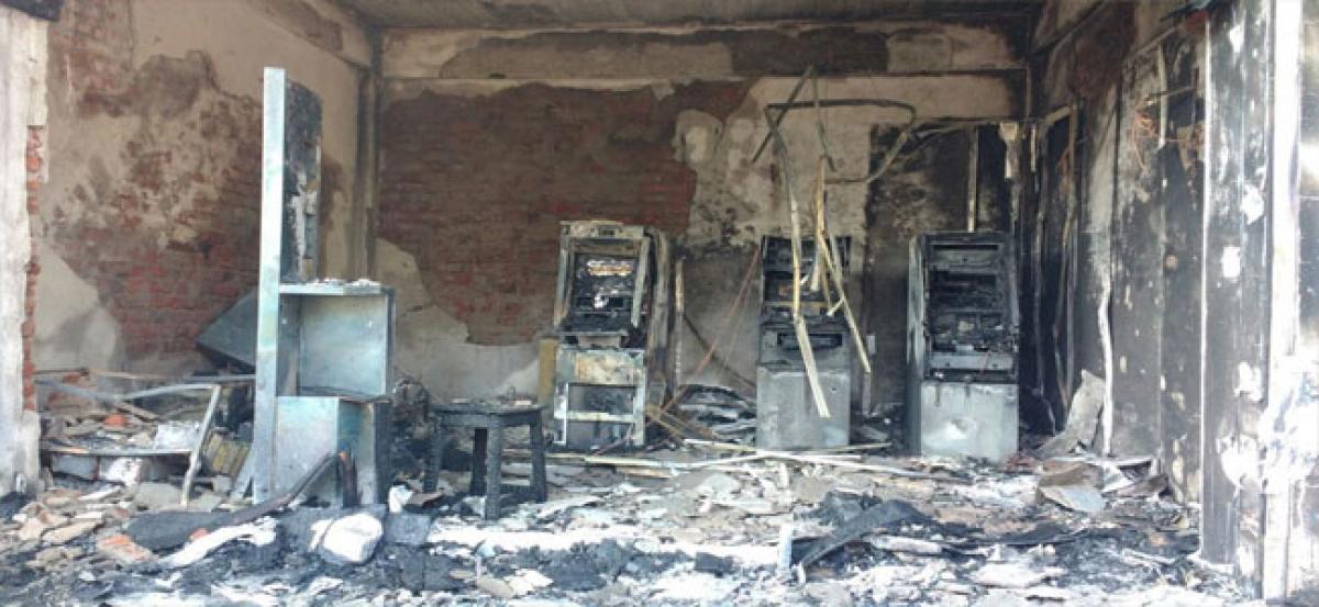 ATM Centre reduced to ashes
