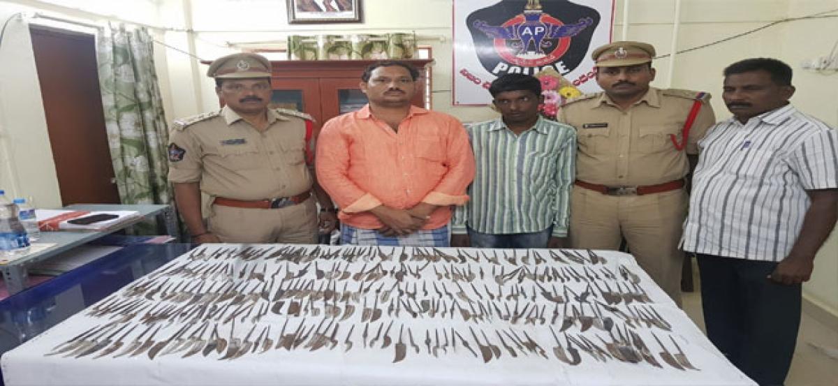 Police seize 700 cockfight knives