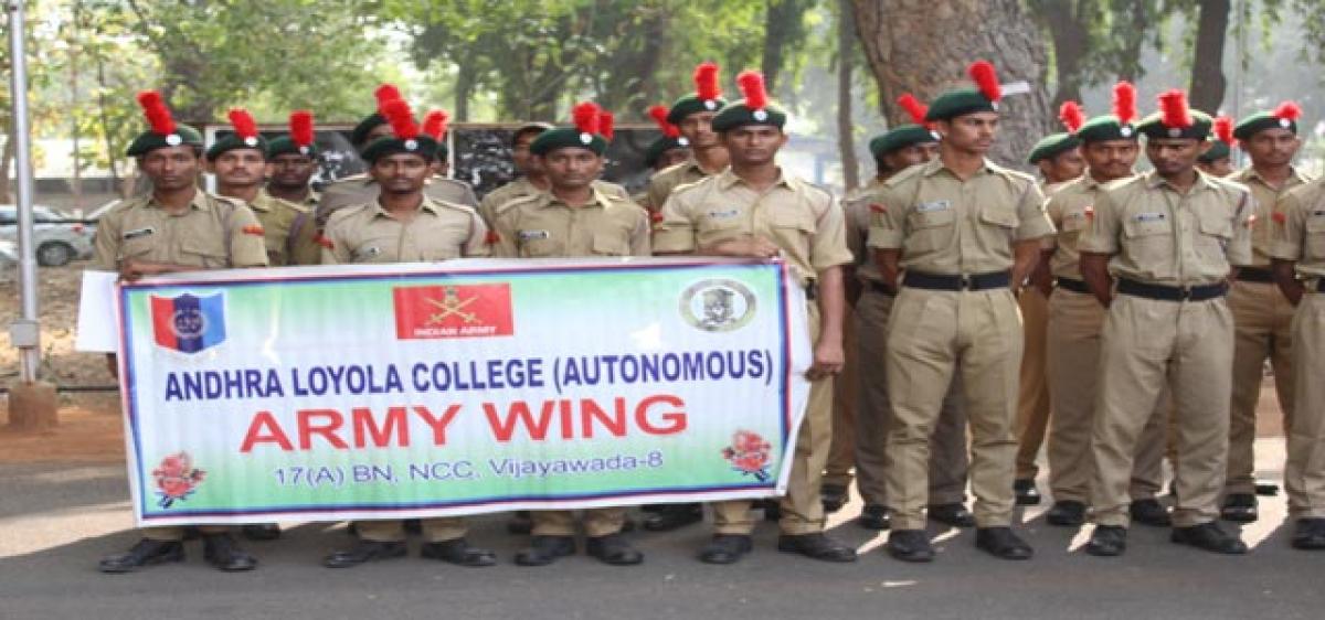 Loyola NCC cadets take out awareness rally on cashless transactions