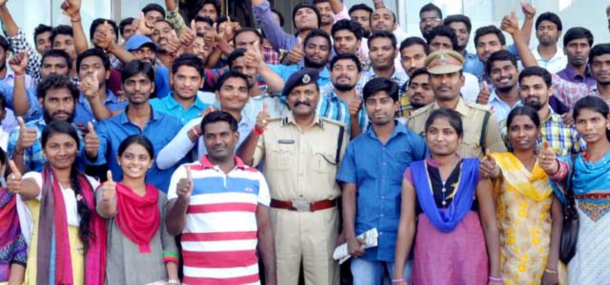 Warangal Cops initiative fetches jobs to 121 candidates