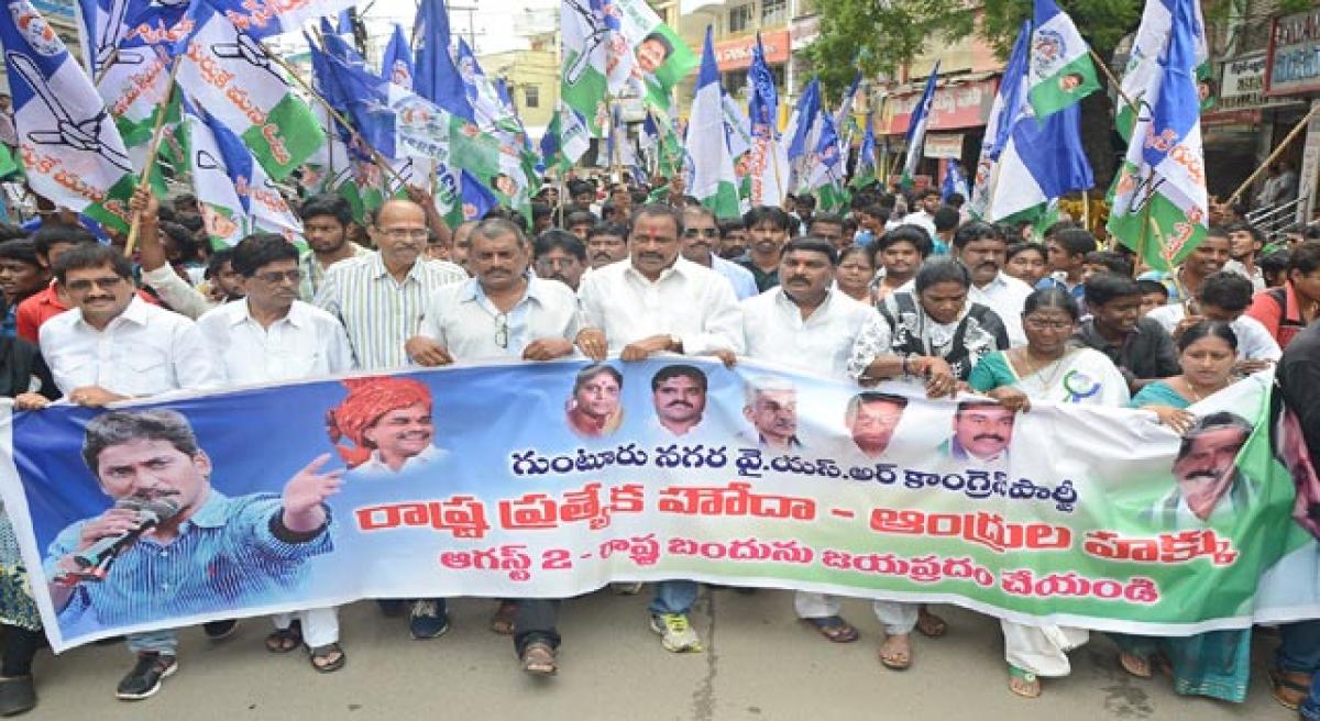 Special Status: YSRCP seeks people’s support for bandh