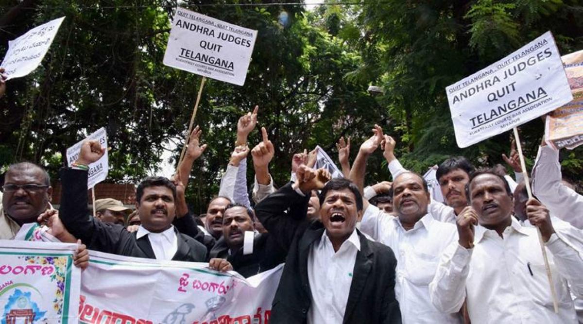 Telangana judges protest against allocation of AP judicial officers for state courts