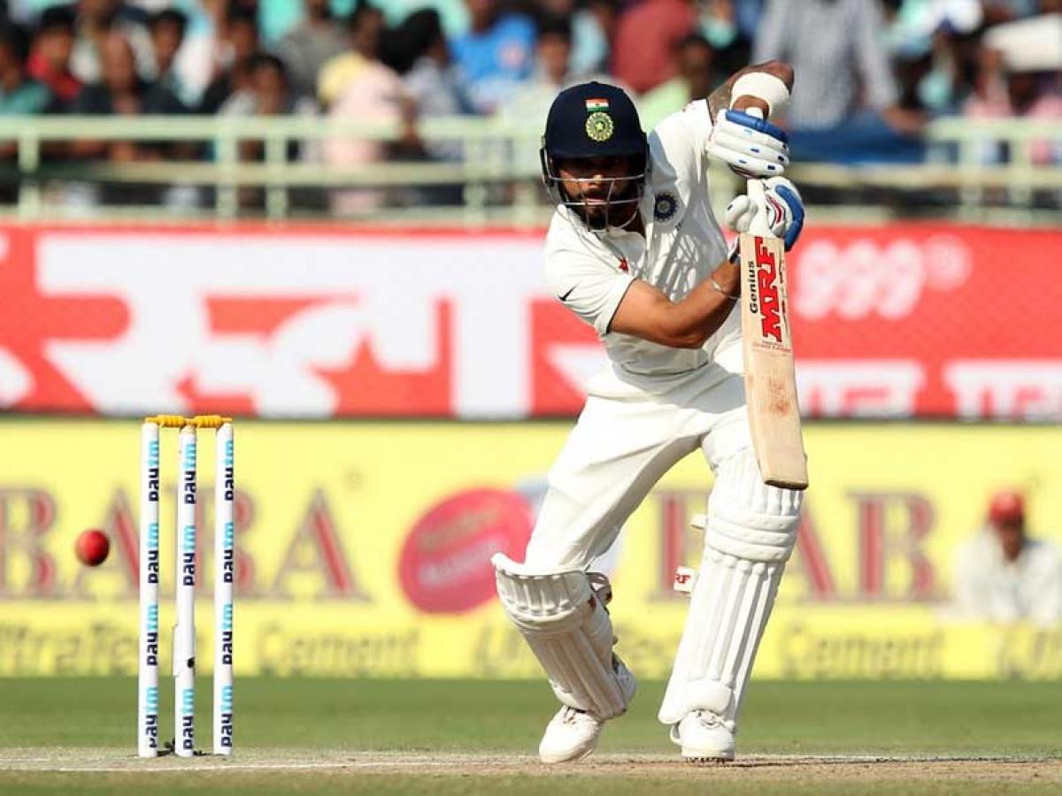 Kohli, Jadeja hold the innings for India; 348/6 at tea