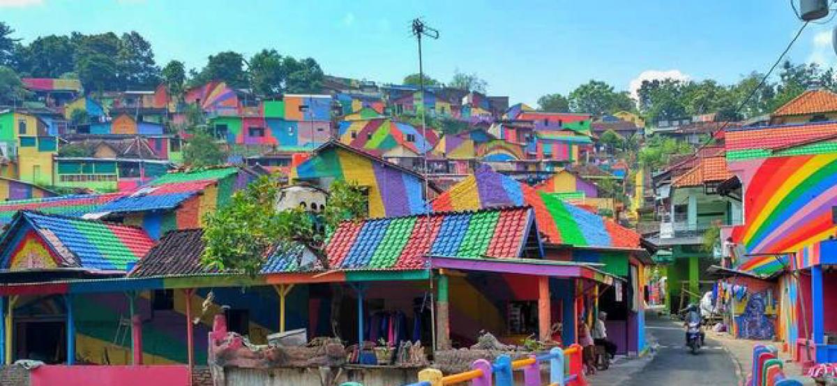 Indonesian rainbow village becomes internet sensation
