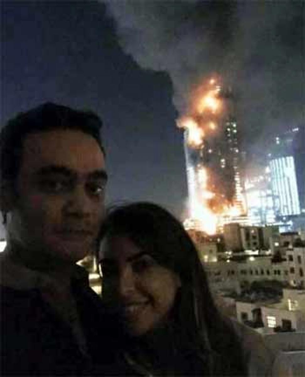 Twitteratti slams couple who took selfie with burning Dubai hotel