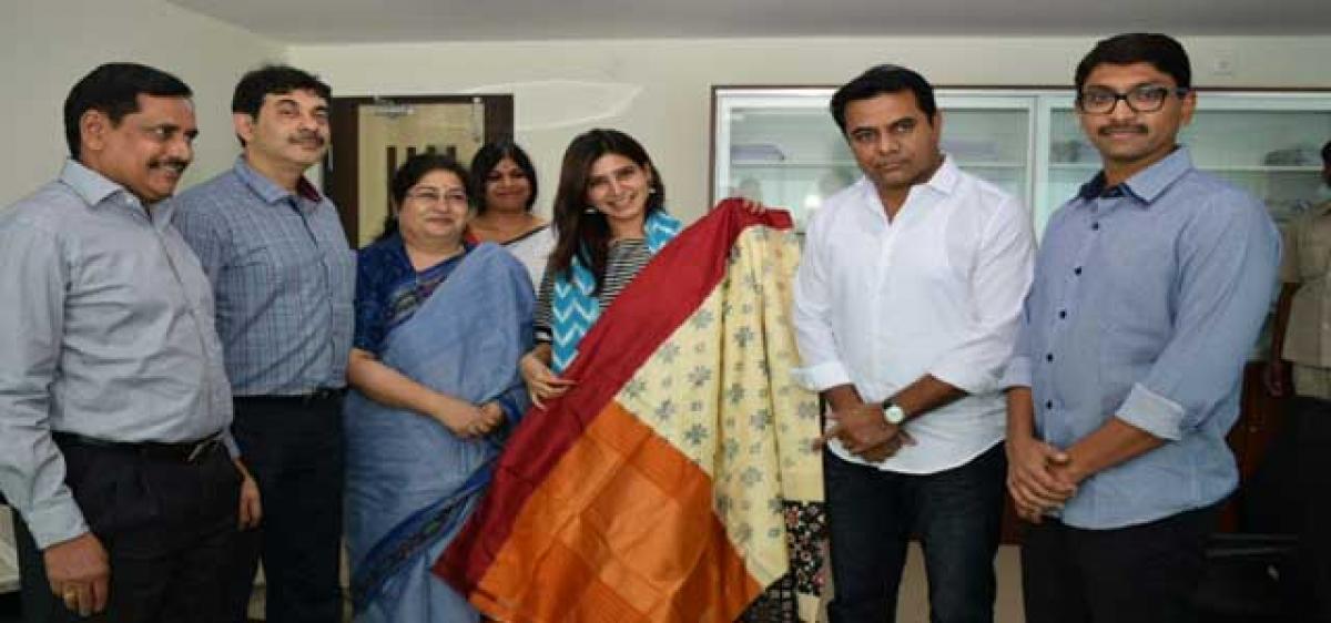 Samantha face of Telangana handlooms