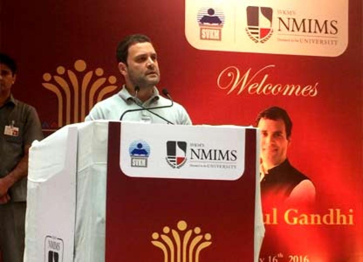 Rahul Gandhi blasts RSS, BJPs rigid thinking