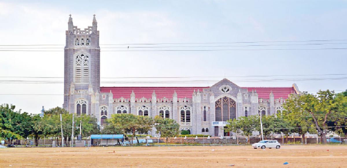 Medak Church decked up for Xmas