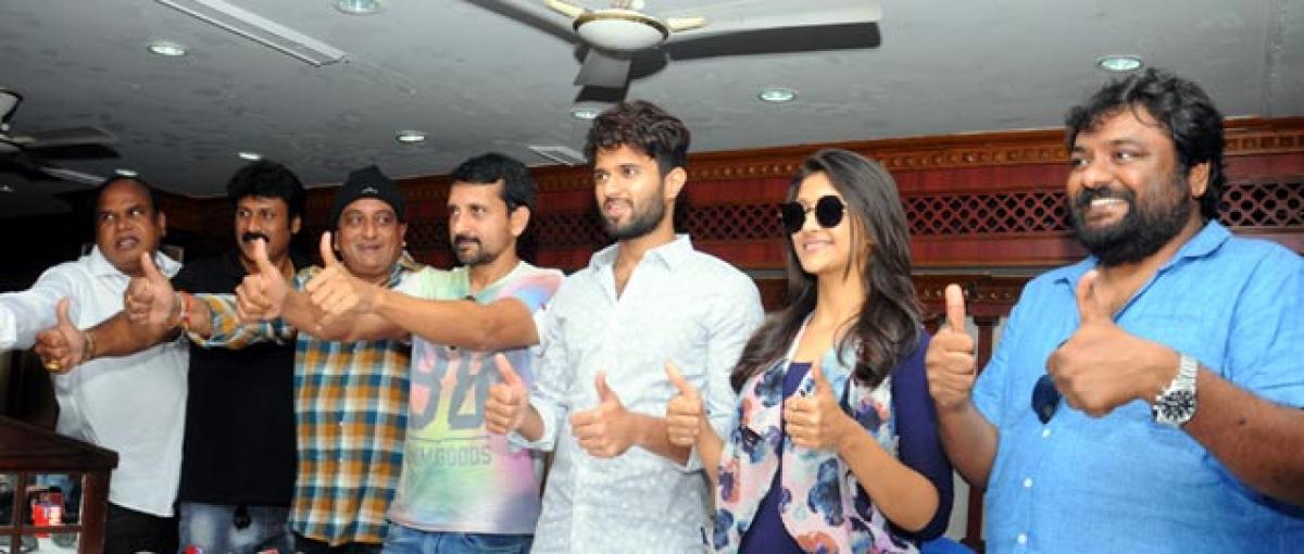 Dwaraka movie team on promotion mission