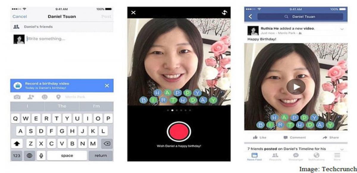 Facebook now lets you wish friends happy birthday with a video message