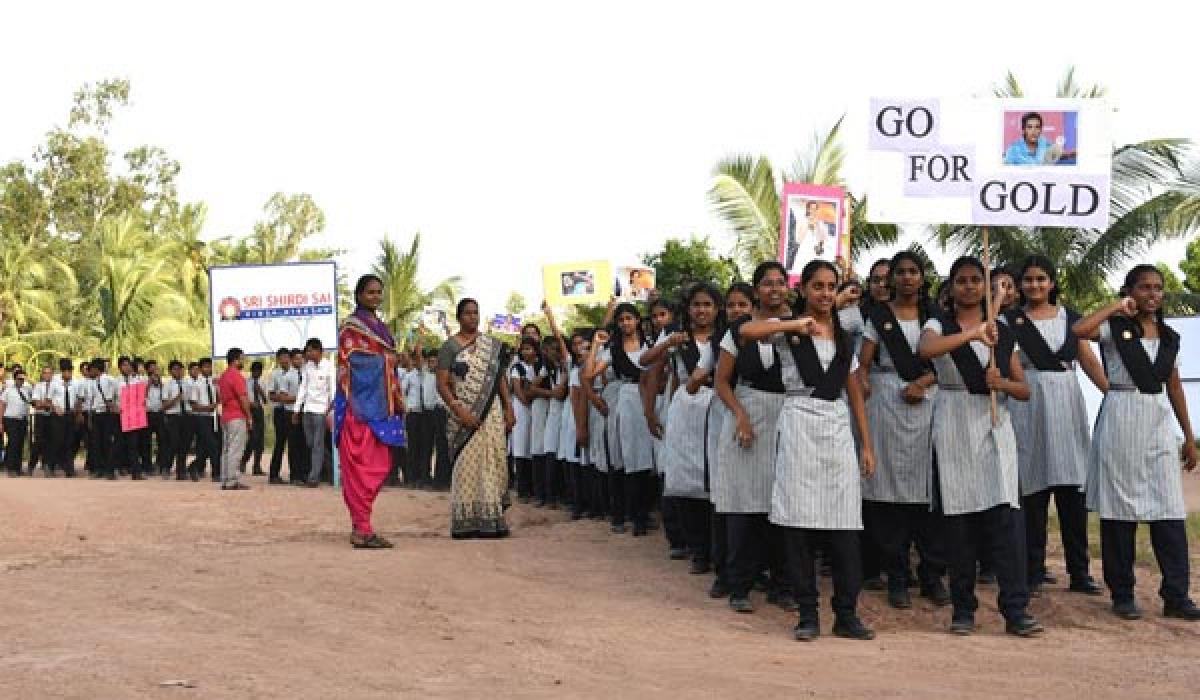 Students rally in support of Sindhu