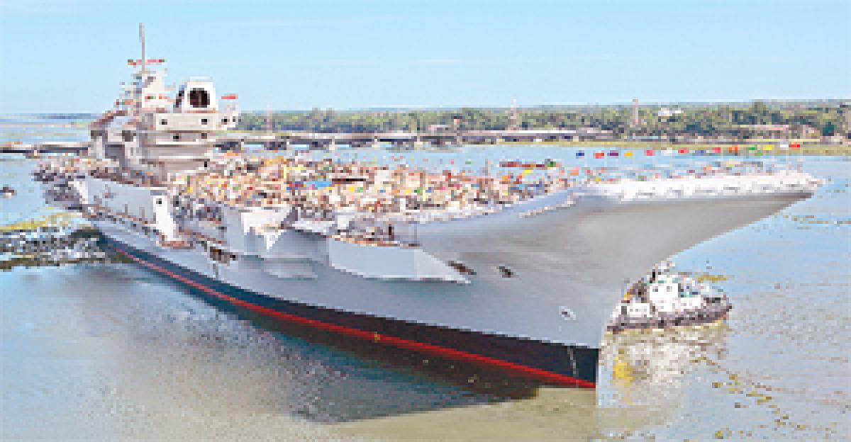 INS Vikrant undocked