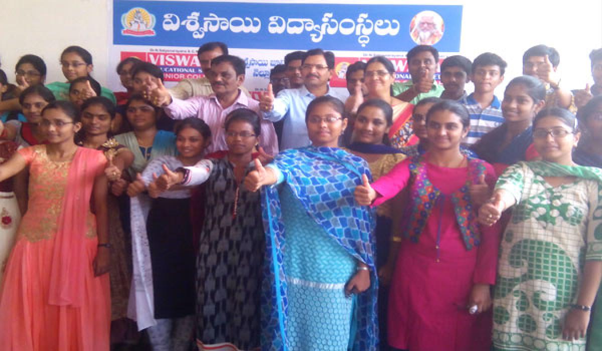 Viswa Sai students prove mettle in Inter exams