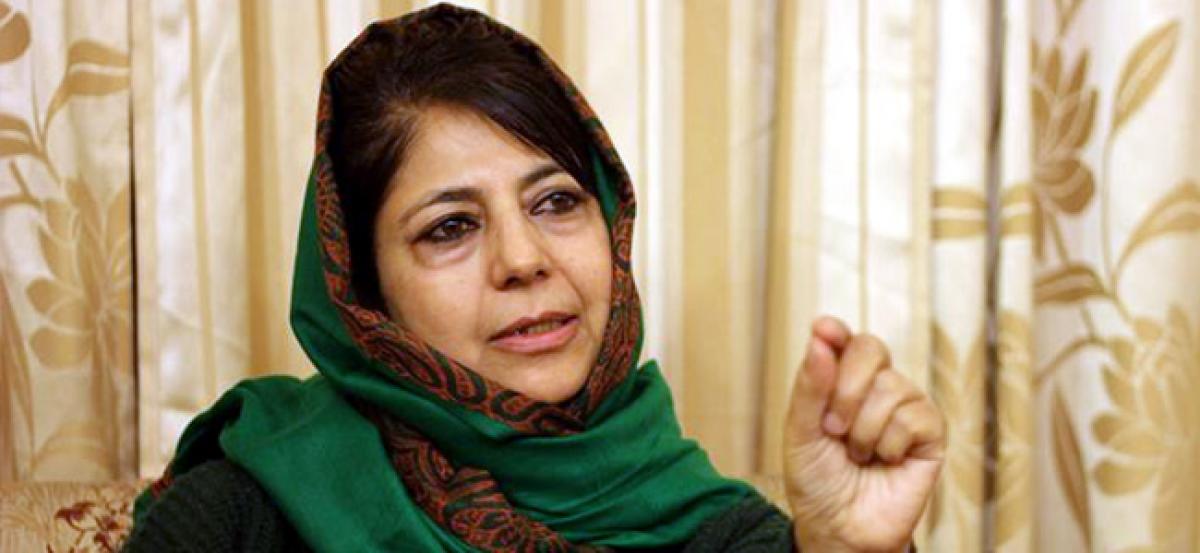 Mehbooba accuses TV channels of false propaganda on Kashmir