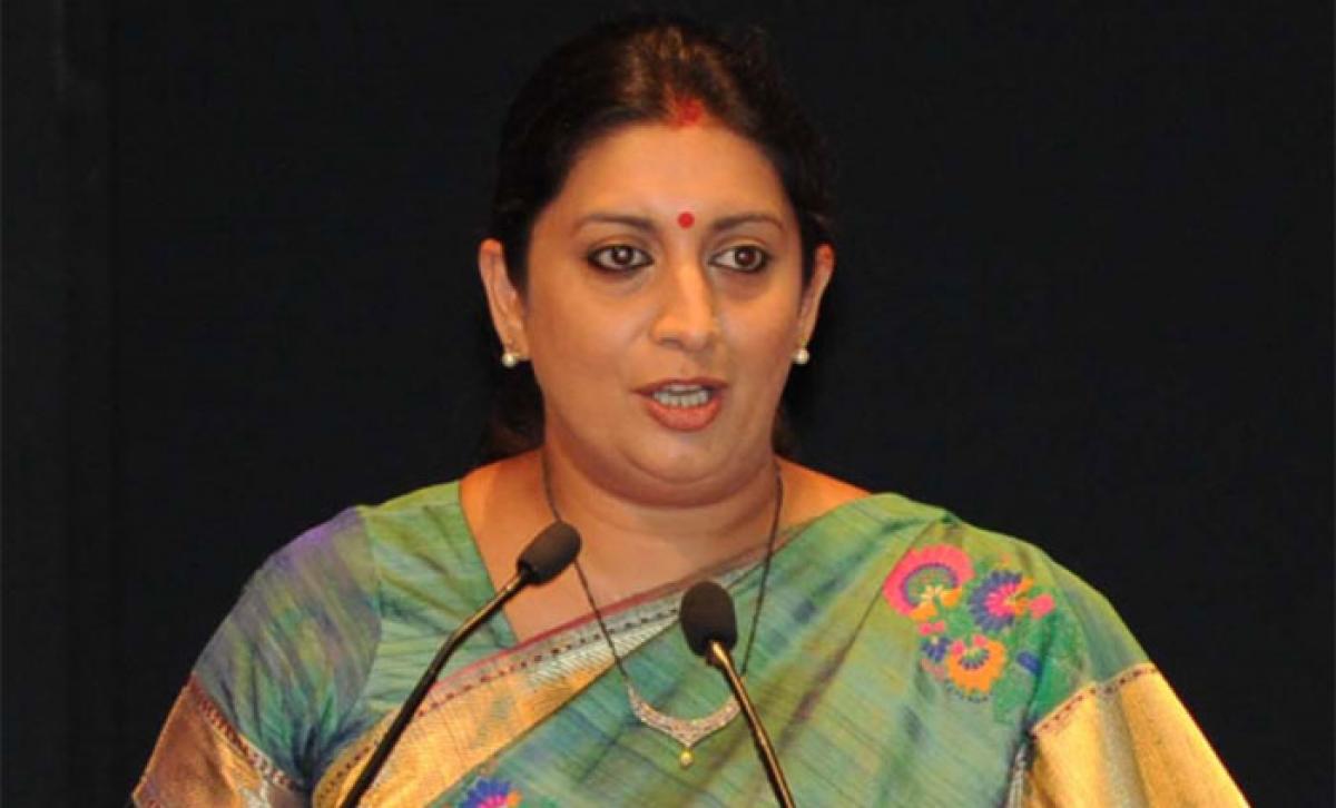 Smriti Irani: Chandrababu desires to make AP an educational hub