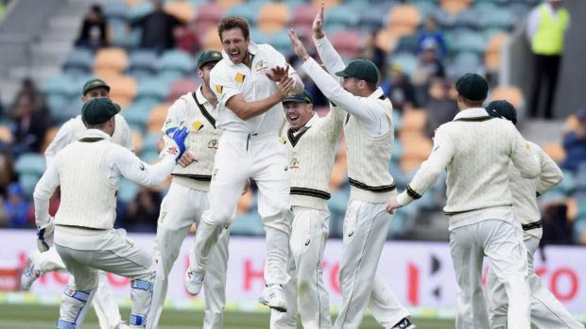 Australia beat West Indies by an innings and 212 runs in Hobart Test