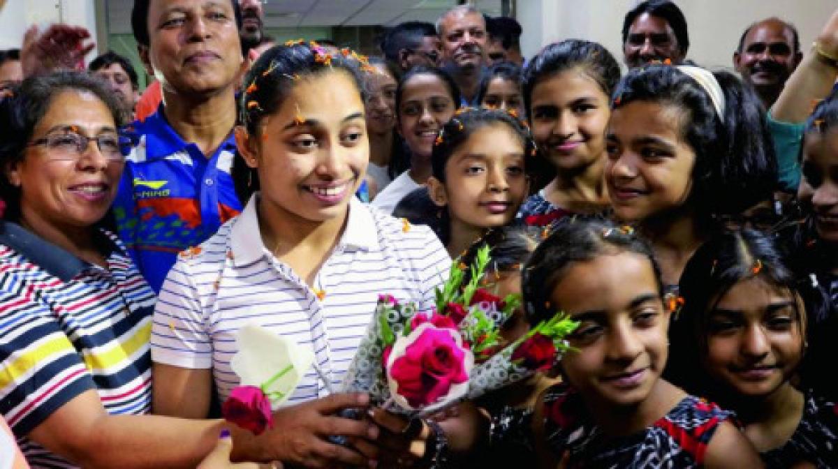 Gymnast Dipas homecoming celebrated in the form of holiday in Tripura