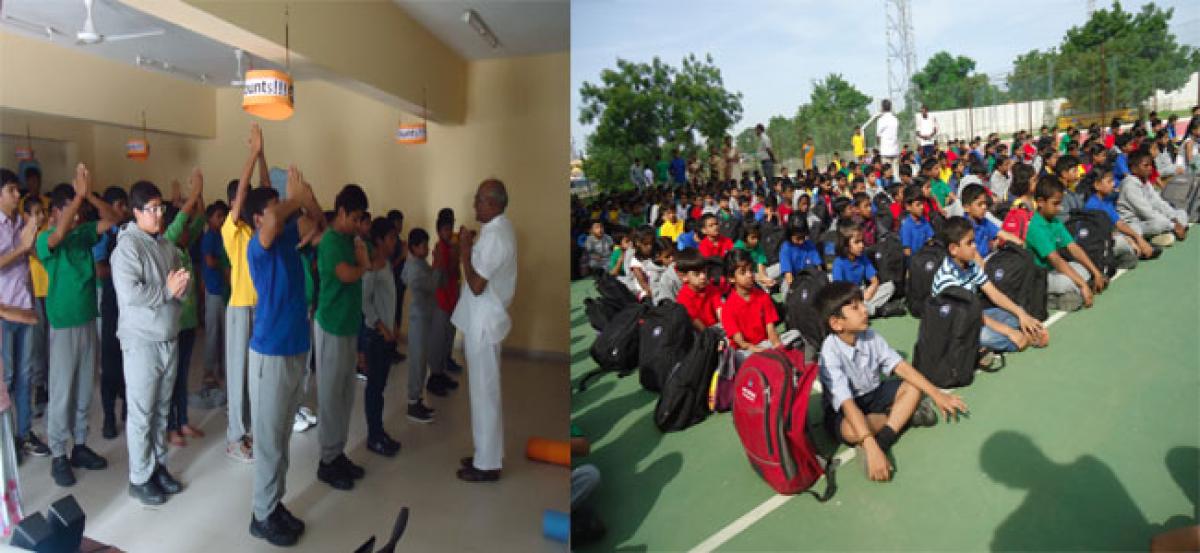 Jain Heritage a Cambridge School celebrates International Yoga Day