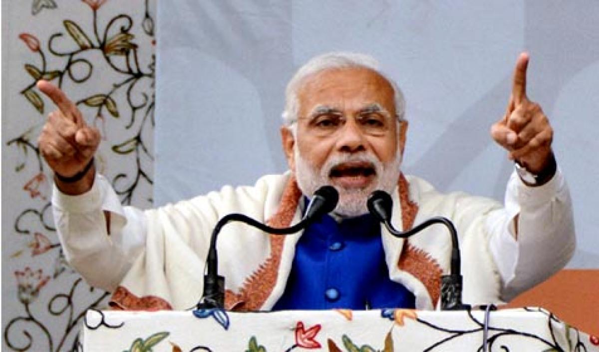 The biggest task at hand is to find jobs for kashmir youth: Modi