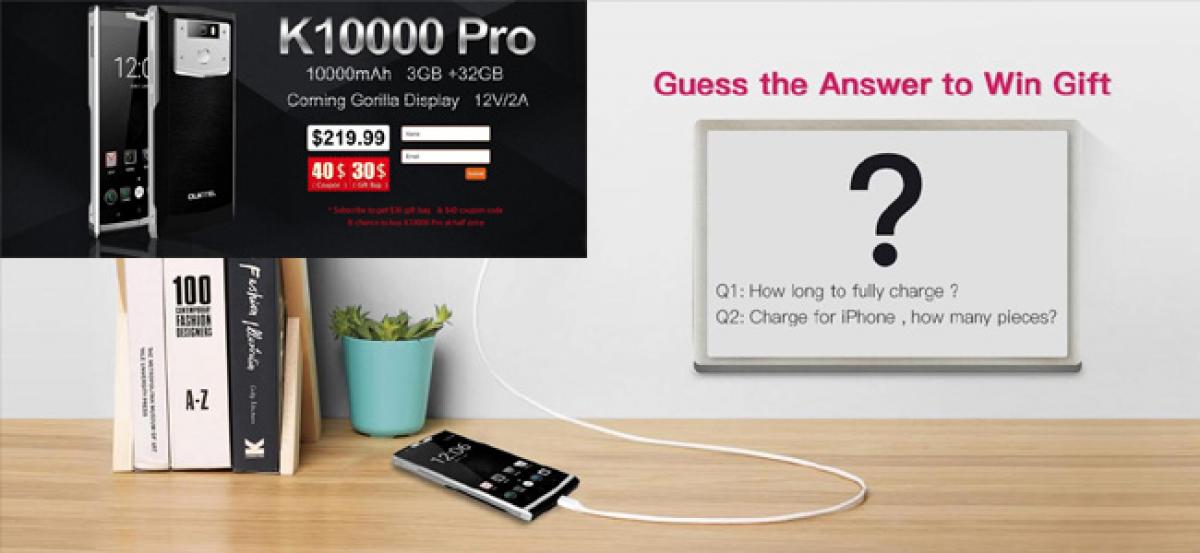 OUKITEL offers chance to buy K10000 Pro at half price and starts Guess-the-Answer-to-Win-gift activity
